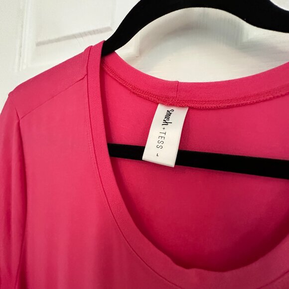 Smash + Tess Rebecca Wrap Dress in Pop of Pink - Picture 4 of 5